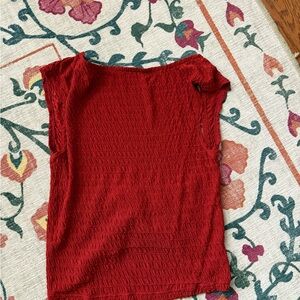 Reformation Red Textured Tank Top